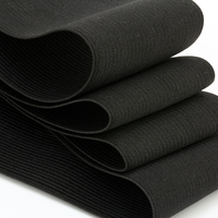 DILI DLZD-002 Élastique de couture 2,5 cm 100 % polyester noir et blanc, sangle plate en sangle élastique, bande tricotée, vente en gros d'usine