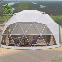 Dôme géodésique de luxe en PVC transparent de 6 m pour hôtel de jardin, maison de glamping, tente igloo