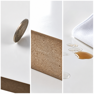 Panneau de fibres à densité moyenne en mélamine de qualité E1, 18 mm, adapté aux meubles de cuisine et de chambre modernes - Product Image 4