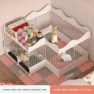 Nuovo grande gabbia di coniglio al secondo piano gabbia speciale per uso domestico per maiali olandesi. - Product Image 3