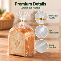 Sacs d'emballage alimentaire personnalisés en gros, en BOPP transparent, pour pain, baguette, pâtisserie, boulangerie