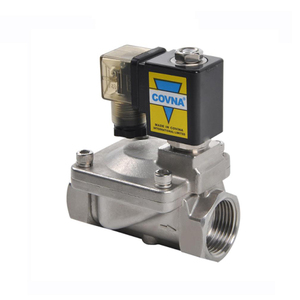 COVNA Commande Urgente Bobine de vanne solénoïde électrique en acier inoxydable 1 pouce CA 220V pour eau, air, gaz, vapeur - Product Image 1