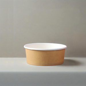 Precio al por mayor Cuenco de papel bicolor Ensalada Comida para llevar Embalaje Redondo Contenedor de embalaje de alimentos con tapa - Product Image 2