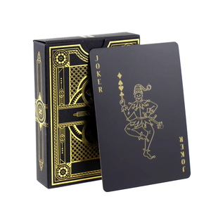 Cartes à jouer avec vernis mat or imprimé blanc 300g de divertissement de haute qualité design personnalisé personnalisé en gros - Product Image 1