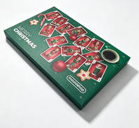 Cajas de Regalo de Calendario de Adviento con Puertas Desprendibles, Hechas con Materiales Reciclados Ecológicos, Personalizadas para la Cuenta Regresiva Navideña