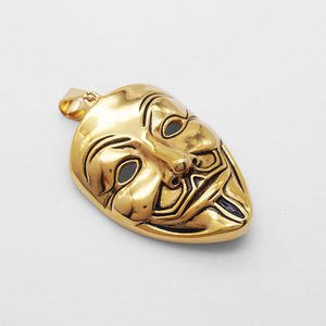 Gioielli Hip hop in acciaio inox regalo d'oro film V per Vendetta <span class=keywords><strong>gioco</strong></span> esagerato hacker ragazzo collana - Product Image 6