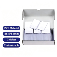 Weiße PVC-Blanko-Karte für Aufzugsbodenzugangskontrolle mit Individueller Logoprägung Wasserdicht & Wetterfest