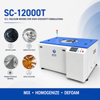 Mélangeur dégazant sous vide SC12000T 12L pour matériaux d'interface thermique, encapsulant électronique, pâte d'argent et pâte conductrice