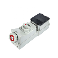 Prise industrielle étanche IP67 avec verrouillage double et rail de guidage standard DIN 16A 32A 3 broches 4 broches 5 broches