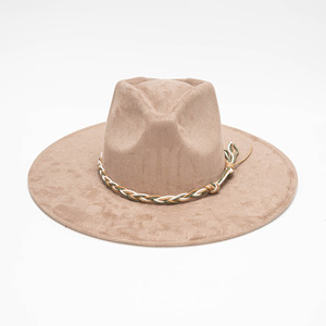 Topi Fedora Wanita Trendy Berbahan Suede dengan Pinggiran Lebar, Polos, Cocok untuk Pesta dan Aktivitas Memancing (Stok Grosir) - Product Image 2