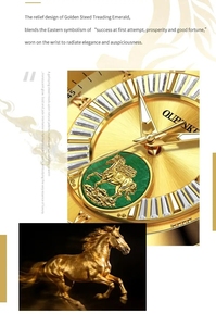 Montre mécanique automatique de luxe pour homme 3320, avec gravure de cheval en or véritable, bracelet en acier inoxydable 20 mm, livraison directe depuis Hangzhou - Product Image 6