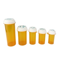 Flacon à pilules en plastique à sécurité enfant, cylindre personnalisé à clic, flacon réversible pour médicaments, conteneur d'emballage, sérigraphie
