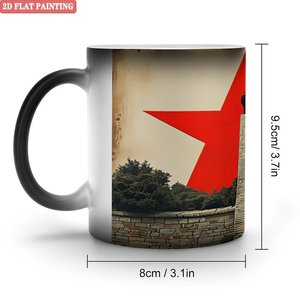 Frosted Black 11oz <b>Ceramic</b> <b>Mug</b> Heat Sensitive Magic Cup Team Building Gift Drinking Cup - Product Image 1