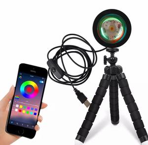 Lámpara de Proyección de Luz de Atardecer OEM con Soporte de Trípode, 360 Grados, Desmontable, Lámpara de Proyección USB con Efecto de Amanecer, Luces de Arcoíris - Product Image 4