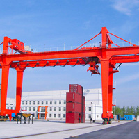 Grues portiques à double poutre automatisées certifiées CE ISO, montées sur rail, 50 tonnes, pour le levage de conteneurs