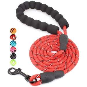 Correa de Nailon Reflectante Reforzada para Perros, Correa de Escalada Trenzada con Decoración de Encaje, Cuerda de Tracción para Mascotas - Product Image 1