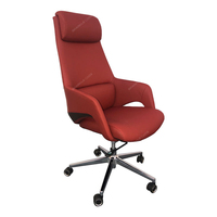Chaise de bureau pivotante de luxe SPARKLE avec cadre en aluminium moderne, hauteur réglable, style élégant, couleur personnalisable pour mobilier de bureau