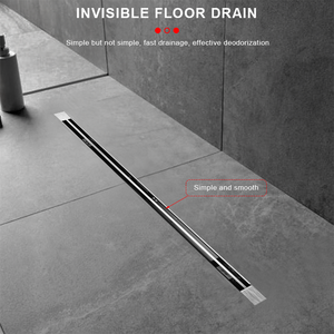 Oem odm ערוץ נירוסטה מנקז מקלחת ארוך בלתי נראה sus304 ליניארי קומה ליניארית ניקוז עם ניקוז שקע אנכי - Product Image 3