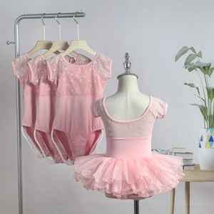 Justaucorps de danse en nylon rose à motifs floraux pour filles, tenue d'entraînement de ballet, costume de danse, body – Designs populaires - Product Image 6