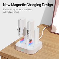 IWALK Set 4 en 1: Batería Externa de Gran Capacidad 4000mAh*4, Estación de Carga Portátil para Familias y Equipos