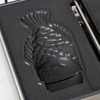 Machine commerciale Taiyaki électrique, grand poisson ouvert, gâteau aux œufs, crème glacée, gaz