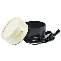Logo personnalisé Cylindre Boîte ronde Tube Bijoux Boîte cadeau avec inserts en mousse pour l'emballage