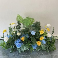La nouvelle rangée de fleurs rétro d'automne et d'hiver pour la décoration de scène de salle de mariage fleurs route plomb fleurs de bienvenue