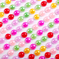 Autocollants demi-perles adhésifs multicolores à livraison rapide pour embellissement de scrapbooking et loisirs créatifs
