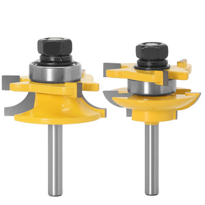 قاطع خشب ثلاثي القطع من الكربيد غير المطلي بشفرتين لأبواب الخزائن قابل للتخصيص حسب الطلب - Product Image 1