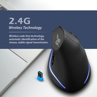 Ratón Vertical Personalizado Tipo C F35B, Inalámbrico 2.4G + BT, DPI Ajustable, Recargable, Ergonómico, 6 Botones para PC y Portátil