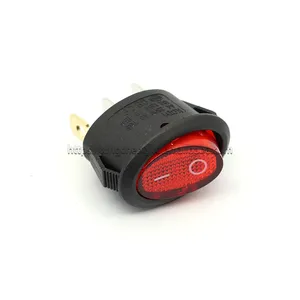 Interruttore a pulsante bollitore 2 posizioni 3 pin luce rossa ON OFF AC 6A 250V 10A 125V Mini interruttore a bilanciere ovale