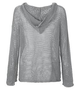 Anspruchs volle Technologie ODM & OEM Casual Summer Wunderschöner Sonnenschutz-Strick <span class=keywords><strong>pullover</strong></span> mit voller hohler Perspektive - Product Image 3