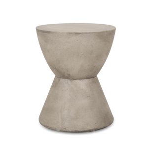 Table d'appoint extérieure légère en béton gris clair MGO, mobilier de patio - Product Image 4