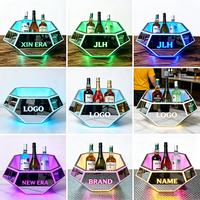 VipGeieium Nouveau Seau à Glace en Acrylique Personnalisé pour Bar et Club, Porte-Bouteilles de Bière, Seau à Champagne LED avec Lumière