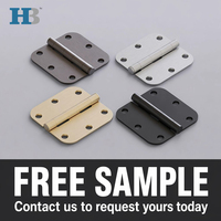Bisagra de esquina de 4 x 4 pulgadas con radio de 1/4, US15, de acero satinado níquel, bisagra de mortaja completa para puerta interior de madera