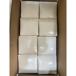 Serviettes en papier pliées à prix abordable, blanches, 1 ou 2 plis, jetables, personnalisables avec logo - Product Image 3
