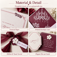Suite d'invitations de mariage haut de gamme avec enveloppes, qualité supérieure pour les entreprises d'événements internationaux et les acheteurs B2B