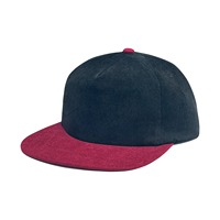 Gorra de béisbol de pana estilo streetwear con visera plana, gorra de hip hop ajustable con logotipo bordado personalizado