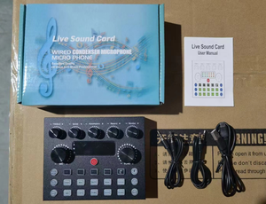 Ensemble de carte son et microphone V8 <span class=keywords><strong>M3</strong></span> S6 M8 V8S, microphone à condensateur professionnel avec compression de référence pour un son cristallin - Product Image 2