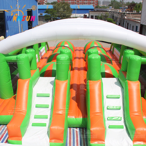 Actividades gigantes carrera de obstáculos inflable tobogán gorila comercial Parque de Atracciones inflable carrera de obstáculos - Product Image 5