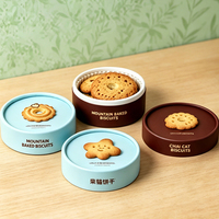 Boîtes Rondes en Papier de Qualité Alimentaire pour Thé, Biscuits, Pâtisseries, Gâteaux Basques, Résistantes au Four, Contenants Cylindriques