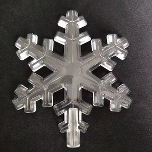 Christmas Snowflake Light <b>Ornament</b> Plastic Solar Lighting Accessory Round Shape For Holiday Decor - Product Image 2