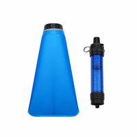 Paille filtrante à eau portable sans BPA, capacité de filtration de 3000 L, pour le camping en plein air, la randonnée et les situations d'urgence