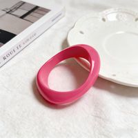 Bracelet en plastique de couleur bonbon, style européen et américain, grand bracelet irrégulier, bijoux pour femmes