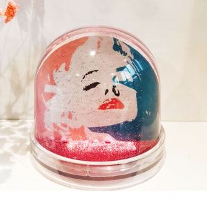 Crystal Art Cair Bingkai Foto Roze Glitter Fotolijst Plastic Water Globe Frame - Product Image 1