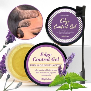 Gel de estilismo para el cabello con logotipo personalizado, 100 ml, bordes para el pelo de bebé, larga duración, agarre fuerte, control de bordes del pelo con peine - Product Image 3