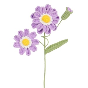 Flor inmortal de hilo tejido, crisantemo de cien días, producto terminado hecho a mano, ramo simulado de hilo, regalo, ramo terminado - Product Image 5