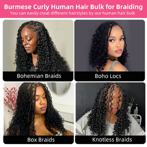 Extensions de <span class=keywords><strong>cheveux</strong></span> <span class=keywords><strong>bouclés</strong></span> au crochet 15A, <span class=keywords><strong>bouclés</strong></span> à la burmaise, noir naturel, faits à la <span class=keywords><strong>machine</strong></span>, doux, en lots - Product Image 4
