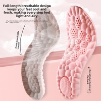 Semelles 4D en PU à haute élasticité pour femmes, absorbant les chocs et la douleur, pour un confort sportif.