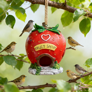 עמיד תליית שרף <span class=keywords><strong>birdhouse</strong></span>-אמריקאי תפאורה עם ציפור נוקב עבור חצר אחורית - Product Image 5